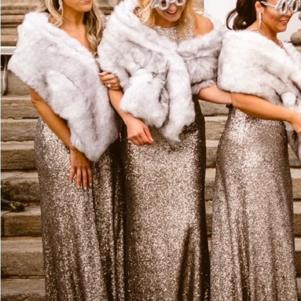 Faux fur shawl/wrap